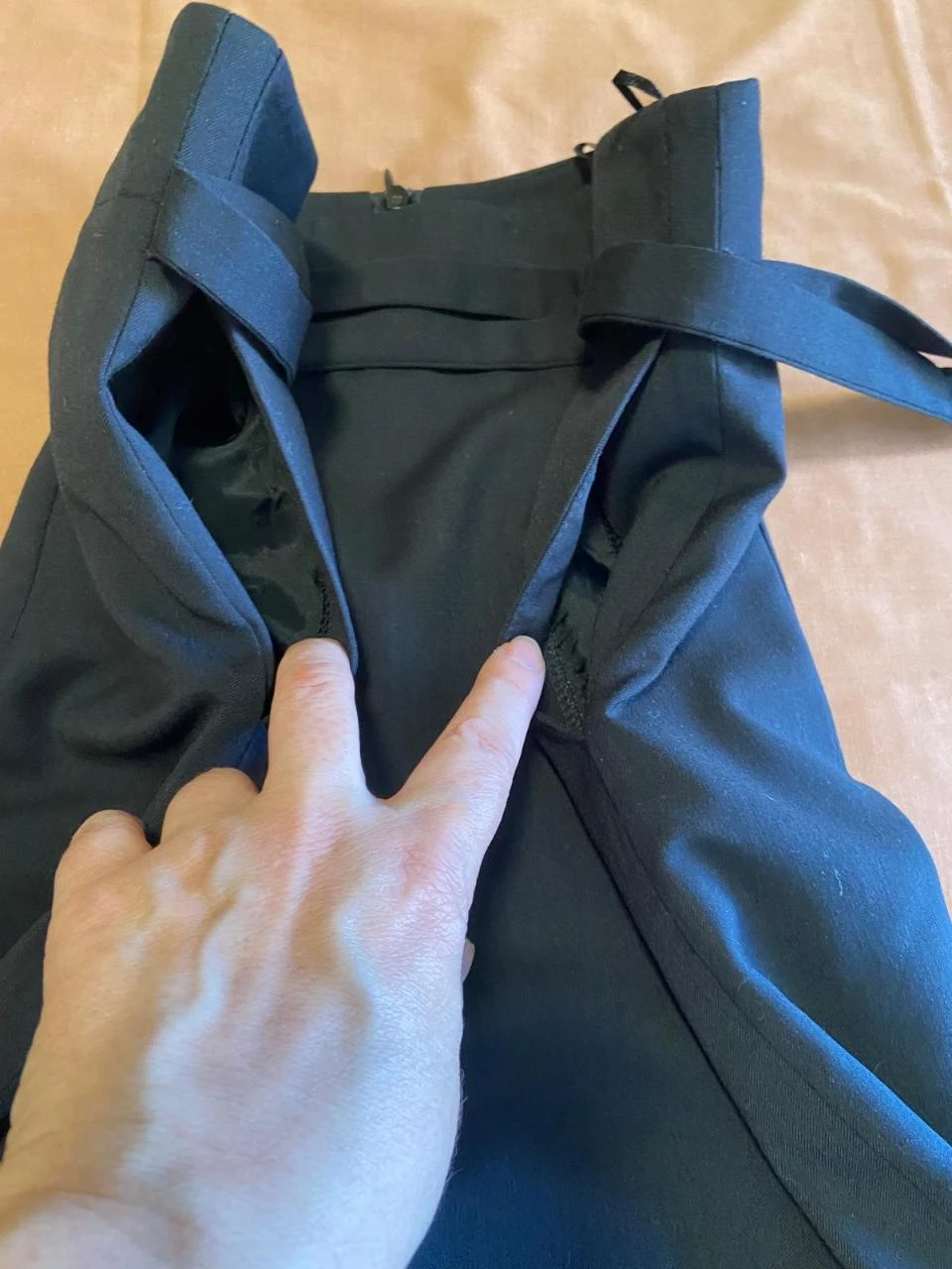 Falda negra suelta, con cinturón, tejido ligero. Nueva. Esprit. Talla M – photo 6